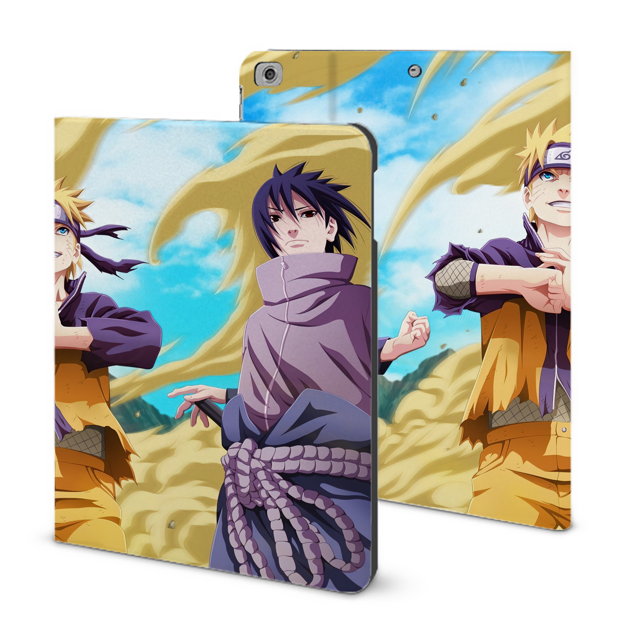（画像用） NARUTO -ナルト- NARUTO -ナルト- 疾風伝 IPad ケース ブック型 PUレザー TPU 耐衝撃 軽量 薄型 ペン収納なし 全面保護 IPad 各モデル対応